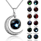 Fashion Zodiac Sign Long Chain Luminous Necklace