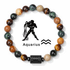 Fashion Natural Stone Zodiac Sign Bracelet
