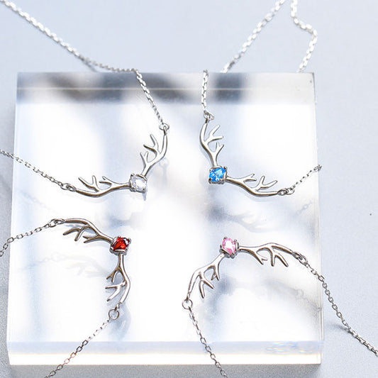 Cute 925 Sterling Silver Antler Shape Bracelet
