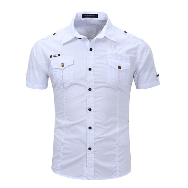 Classic Front Button Men's T-Shirt