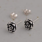 Fashion Flower Shape 925 Sterling Silver Earrings Price A Pair