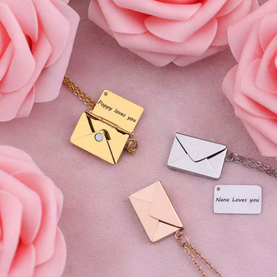 Classic Custom Love Letters Envelope Necklace