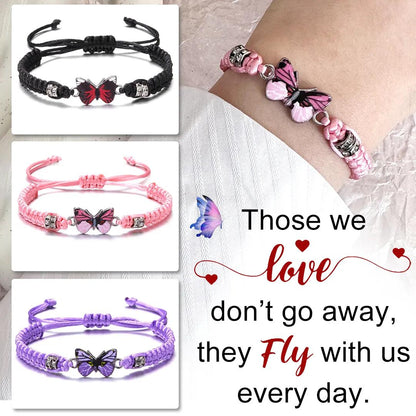 Fashion Adjustable String Butterfly Bracelets For Friends And Family Members