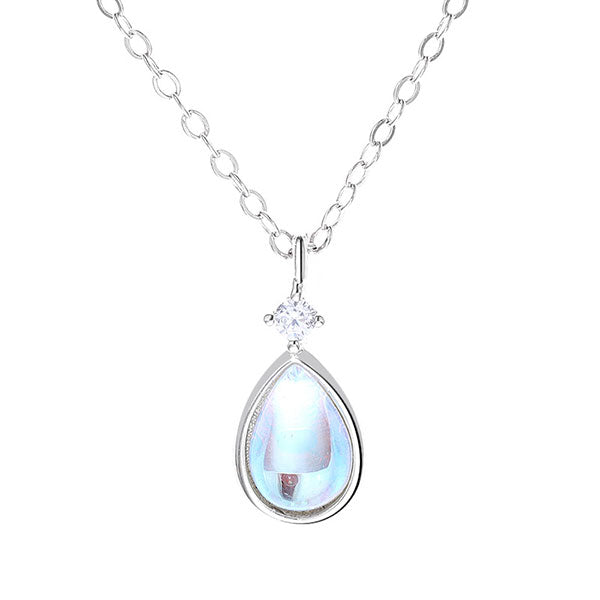 Fashion Moonstone 999 Sterling Silver Necklace