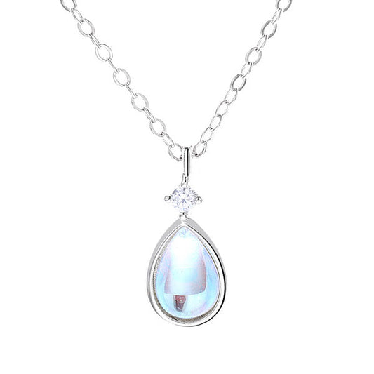 Fashion Moonstone 999 Sterling Silver Necklace