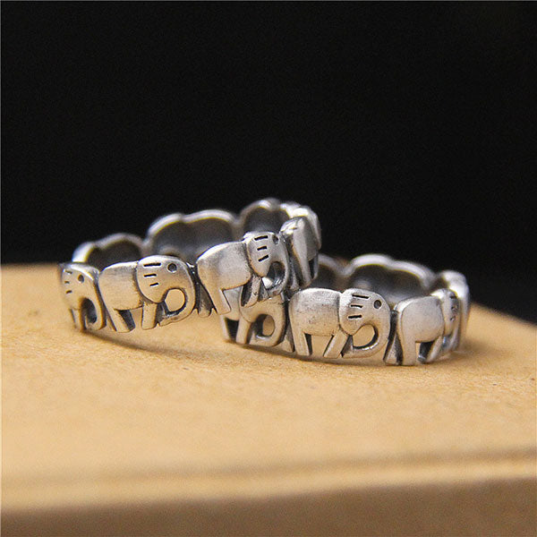 Fashion Cute 925 Sterling Silver Elephant Ring
