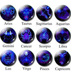 Fashion Three-Layer Luminous Zodiac Sign Adjustable String Leather Bracelet