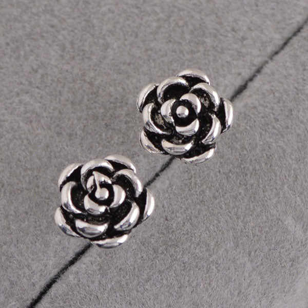 Fashion Flower Shape 925 Sterling Silver Earrings Price A Pair