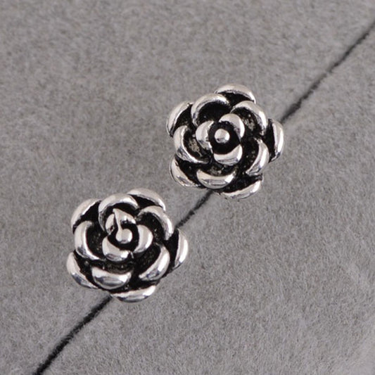 Fashion Flower Shape 925 Sterling Silver Earrings Price A Pair