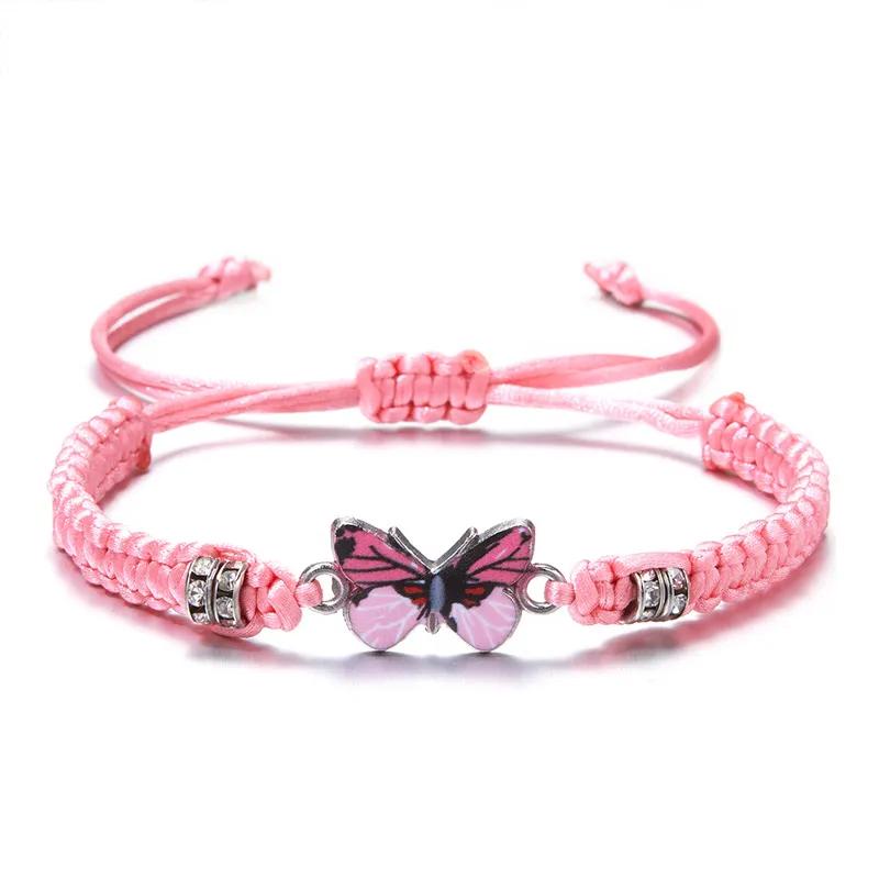 Fashion Adjustable String Butterfly Bracelets For Friends And Family Members