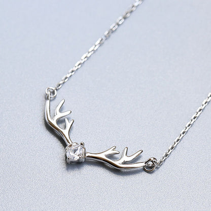 Cute 925 Sterling Silver Antler Shape Bracelet