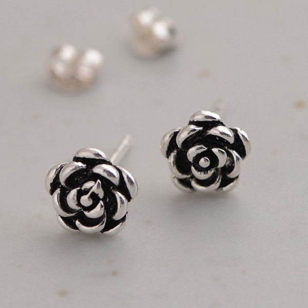 Fashion Flower Shape 925 Sterling Silver Earrings Price A Pair
