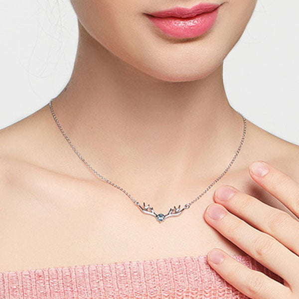 Cute 925 Sterling Silver Antler Shape Bracelet