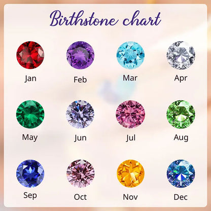 Customize  Birthstone Linking Circles Bracelets For Family Members Couples And Friends
