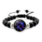 Fashion Charm Element Adjustable String Blue Zodiac Sign Luminous Bracelet
