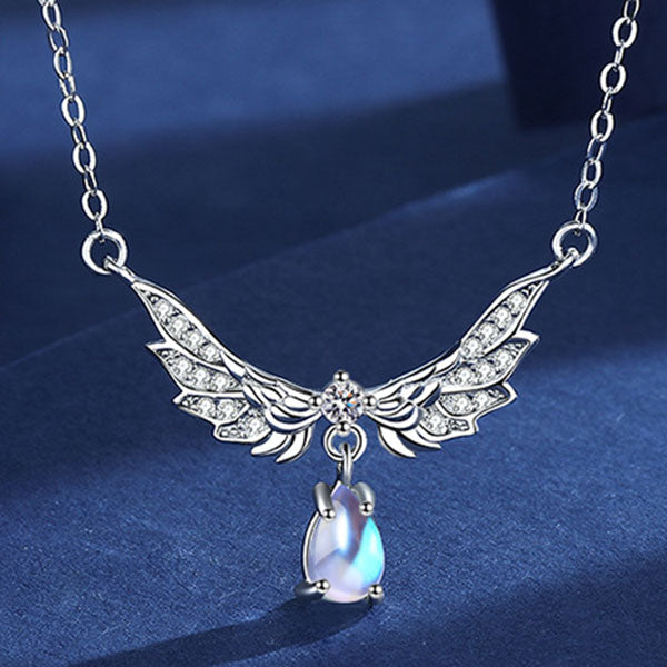 Beautiful Angel Wing Shape 999 Sterling Silver Necklace