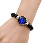 Fashion Charm Element Adjustable String Blue Zodiac Sign Luminous Bracelet