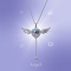 Angel Wing That Can Move Moissanite Diamond Necklace