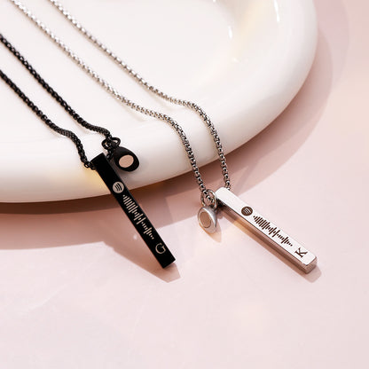 Fashion Customize Name Match Hearts Couple Necklace