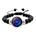 Fashion Charm Element Adjustable String Blue Zodiac Sign Luminous Bracelet
