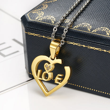 Love Letter Lock And Key Couple Necklaces (Price A Pair)