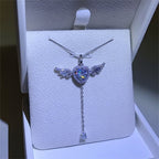 Angel Wing That Can Move Moissanite Diamond Necklace