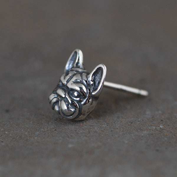 Fashion Dog Head Shape 925 Sterling Silver Earrings Price A Pair