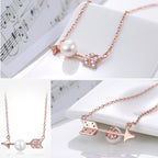 Fashion Cupid's Arrow 925 Sterling Silver Gold Plated Necklace