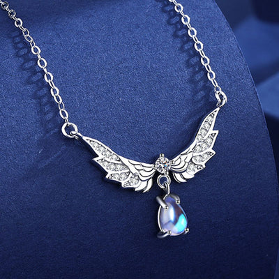 Beautiful Angel Wing Shape 999 Sterling Silver Necklace