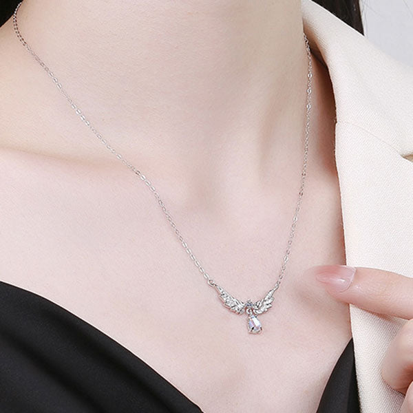 Beautiful Angel Wing Shape 999 Sterling Silver Necklace