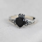 Fashion Crown And Wing Shape 925 Sterling Silver Adjustable Ring For Women
