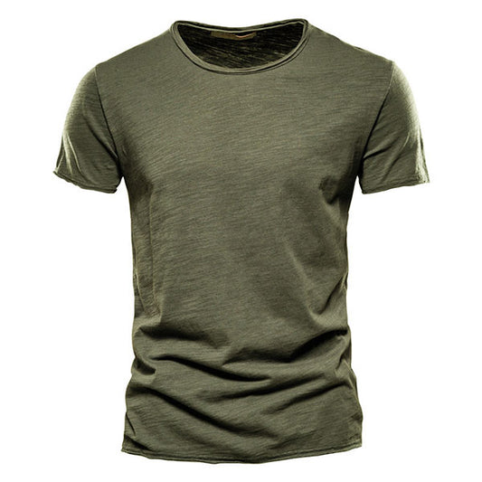 Classic Round Collar Men's T-Shirt