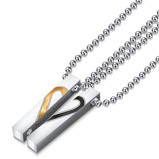 Love Is Believe Letter Couple Necklaces (Price A Pair) (Copy)