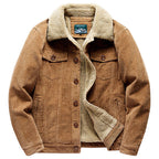 Classic Solid Color Turndown Collar Men's Jacket Coat