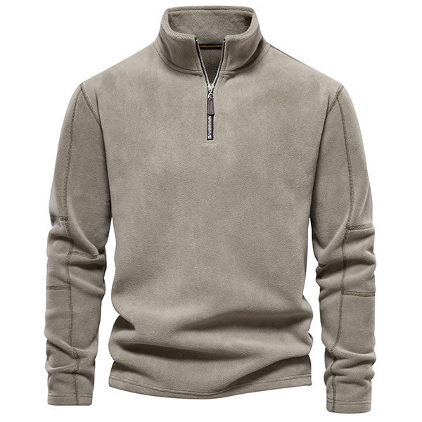 Men's Stand Collar Zipper Shirt