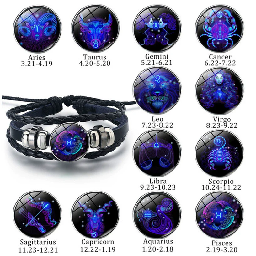Zodiac Sign Luminous Bracelet Super Bright In The Dark