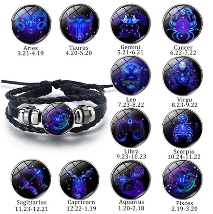 Zodiac Sign Luminous Bracelet Super Bright In The Dark