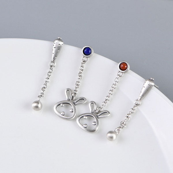 Rabbit And Parrot Shape 925 Sterling Silver Earrings Price A Pair