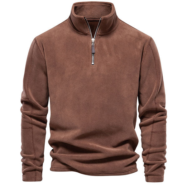 Men's Stand Collar Zipper Shirt