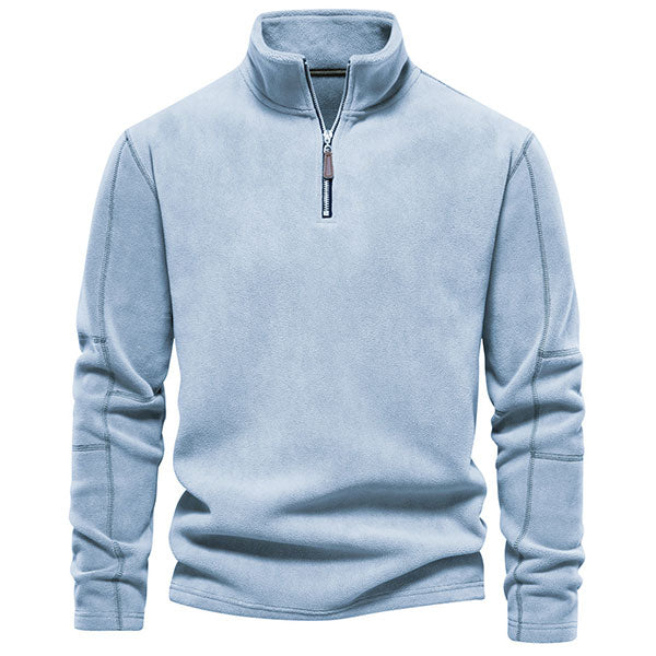 Men's Stand Collar Zipper Shirt