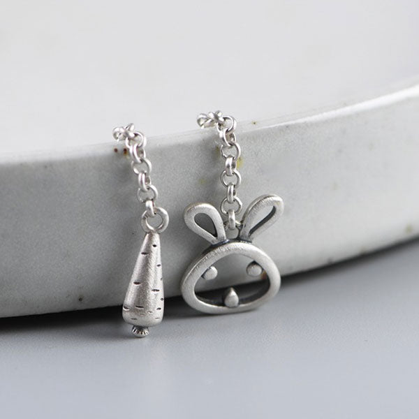 Rabbit And Parrot Shape 925 Sterling Silver Earrings Price A Pair