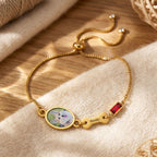 Customize Pet Theme Photo And Name Birthstone Bracelet