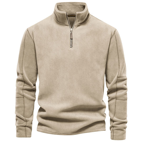 Men's Stand Collar Zipper Shirt