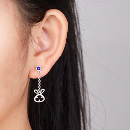 Rabbit And Parrot Shape 925 Sterling Silver Earrings Price A Pair