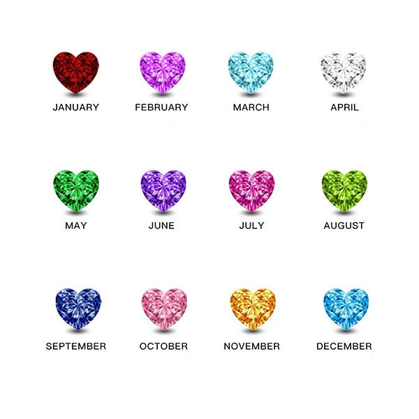 Personalized Birthstone and Name Necklace Mother's Day Gift 1-7 Names