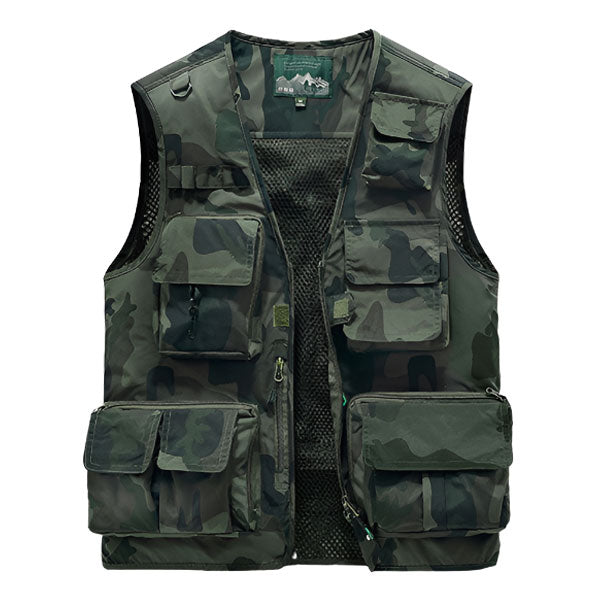 Fashion Men's Camouflage Multi-Pocket Vest For Outdoors