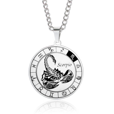 Simple Design Men's Zodiac Sign Necklace