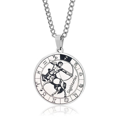 Simple Design Men's Zodiac Sign Necklace