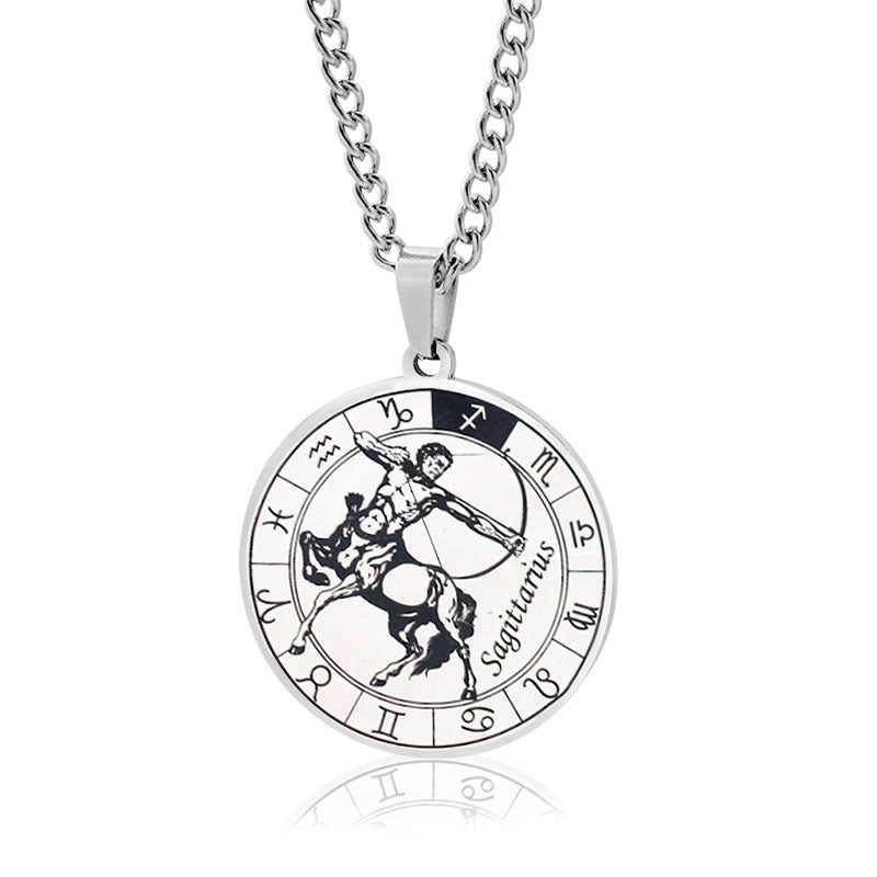 Simple Design Men's Zodiac Sign Necklace