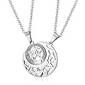Fashion I Love You Letter Sun And Moon Couple Necklaces (Price A Pair)